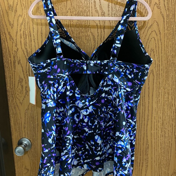 New Bra Size 36D Underwire Tankini Swimsuits For All ~ Crochet Trim ~ Like NEW - Picture 4 of 4